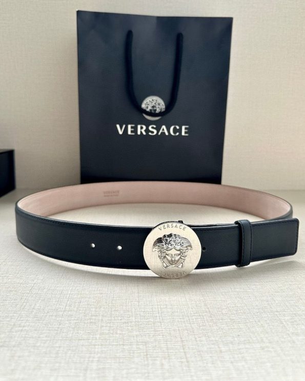 VERSACE MEDUSA BIGGIE LEATHER BELT