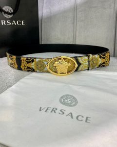 La Medusa Golden Leather Belt 