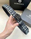 VERSACE MEDUSA BLACK PRINTED BELT