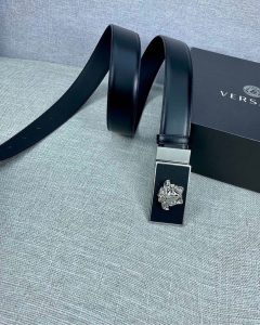 Versace Black Silver Grace Belt