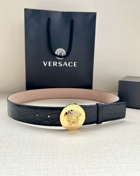 VERSACE MEDUSA BIGGIE LEATHER BELT