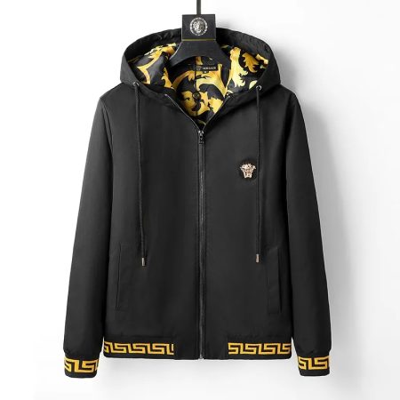 VERSACE BAROQUE INSIDE GOLDEN ZIP UP JACKET