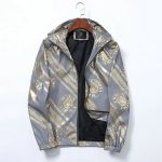 VERSACE BAROQUE INSIDE BLACK ZIP UP JACKET