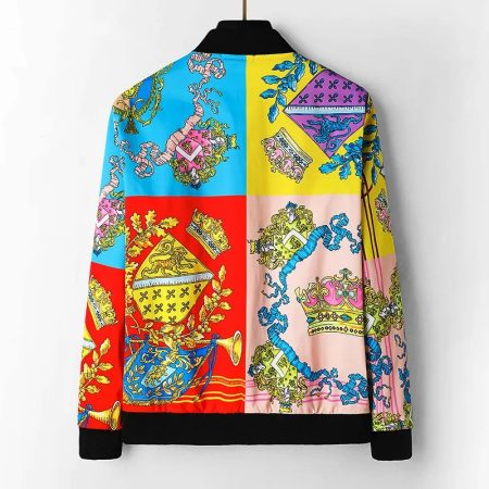 VERSACE BAROQUE PRINTED INSIDE AND OUTSIDE ZIP UP JACKET