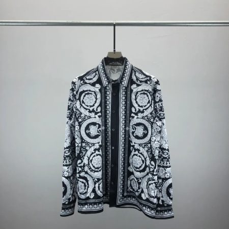 VERSACE MEDOUS BLACK & WHITE SLEEVED SHIRT