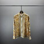 VERSACE MEDOUS GOLDEN PRINT SLEEVED SHIRT