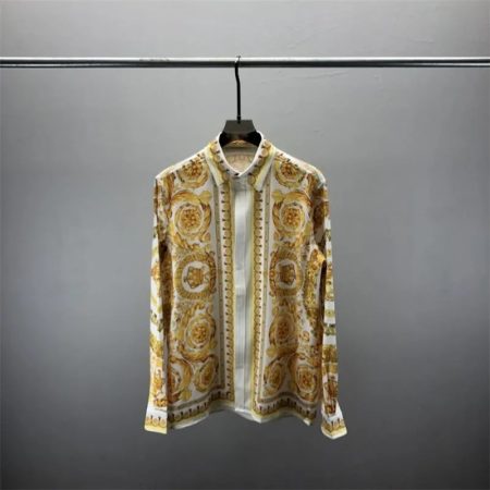 VERSACE MEDOUS GOLDEN PRINT SLEEVED SHIRT