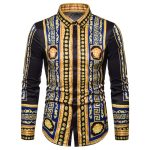 VERSACE MEDOUS YELLOW PRINTED SLEEVED SHIRT