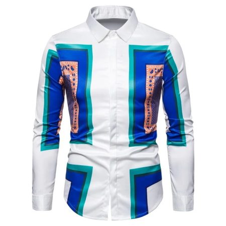 VERSACE MEDOUS PRINTED SLEEVED SHIRT